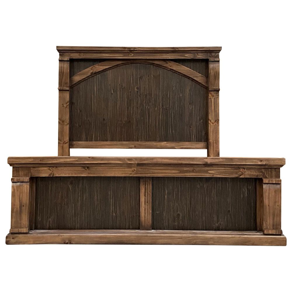 Woodland &amp; Co Regal Queen Panel Bed in Dark Brown, , large