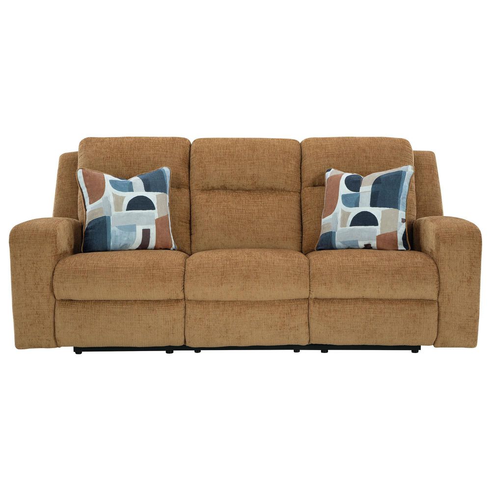Ashley Kanlow Manual Reclining Sofa in Honey, , large