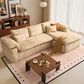 HOMLUX 112" Modern Sectional Sofa with Curved Armrests in Beige, , large