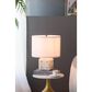 A&B Home Anita Table Lamp with Collapsible Shade in White and Gold, , large