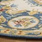 Safavieh Micro-Loop 5" Round Cream and Blue Area Rug, , large