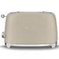 SMEG Retro-Style 2-Slice Toaster in Matte Moonlight and Polished Chrome, , large