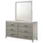 Titanic Furniture Roswell 6-Drawer Dresser and Mirror in Beige, , large