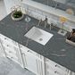 James Martin Vanities Bristol 60" Single Bathroom Vanity in Bright White with 3 cm Parisien Bleu Quartz Top and Rectangular Sink, , large
