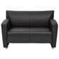 OSP Home Stationary Loveseat with Silver Legs in Black, , large