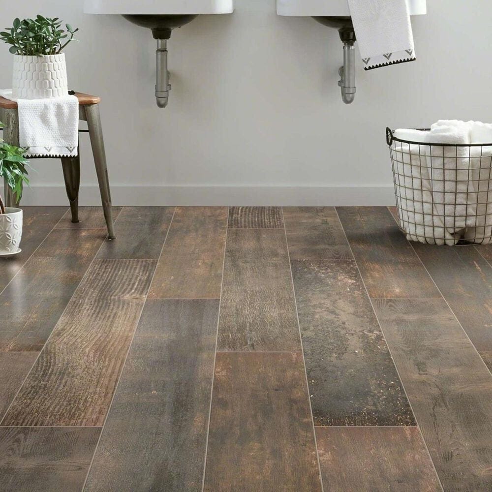 Shaw Emberwood Burned 7" x 47" Porcelain Tile, , large