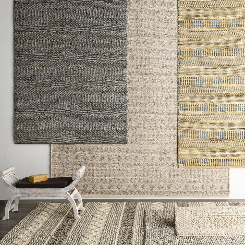 Surya Como 2&#39; x 3&#39; Charcoal and Ivory Area Rug, , large