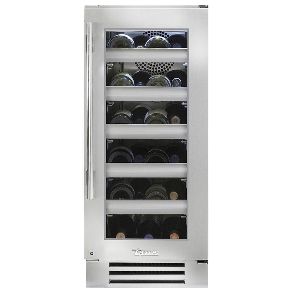 True Residential 3.1 Cu. Ft. Undercounter Wine Cabinet with Right Hinge and Glass Door in Stainless Steel, , large