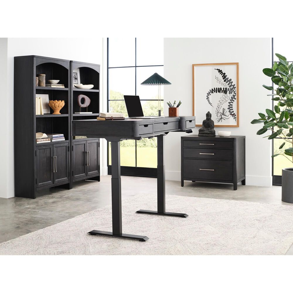 Riva Ridge Sloane Sit with Stand Desk in Mink and Black, , large