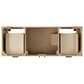 37B Alanya 60" Single Bathroom Vanity in Warm Oak with White Composite Stone Top, , large
