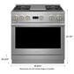 Monogram 36" All Gas Professional Range with 4 Burners and Griddle in Stainless Steel, , large