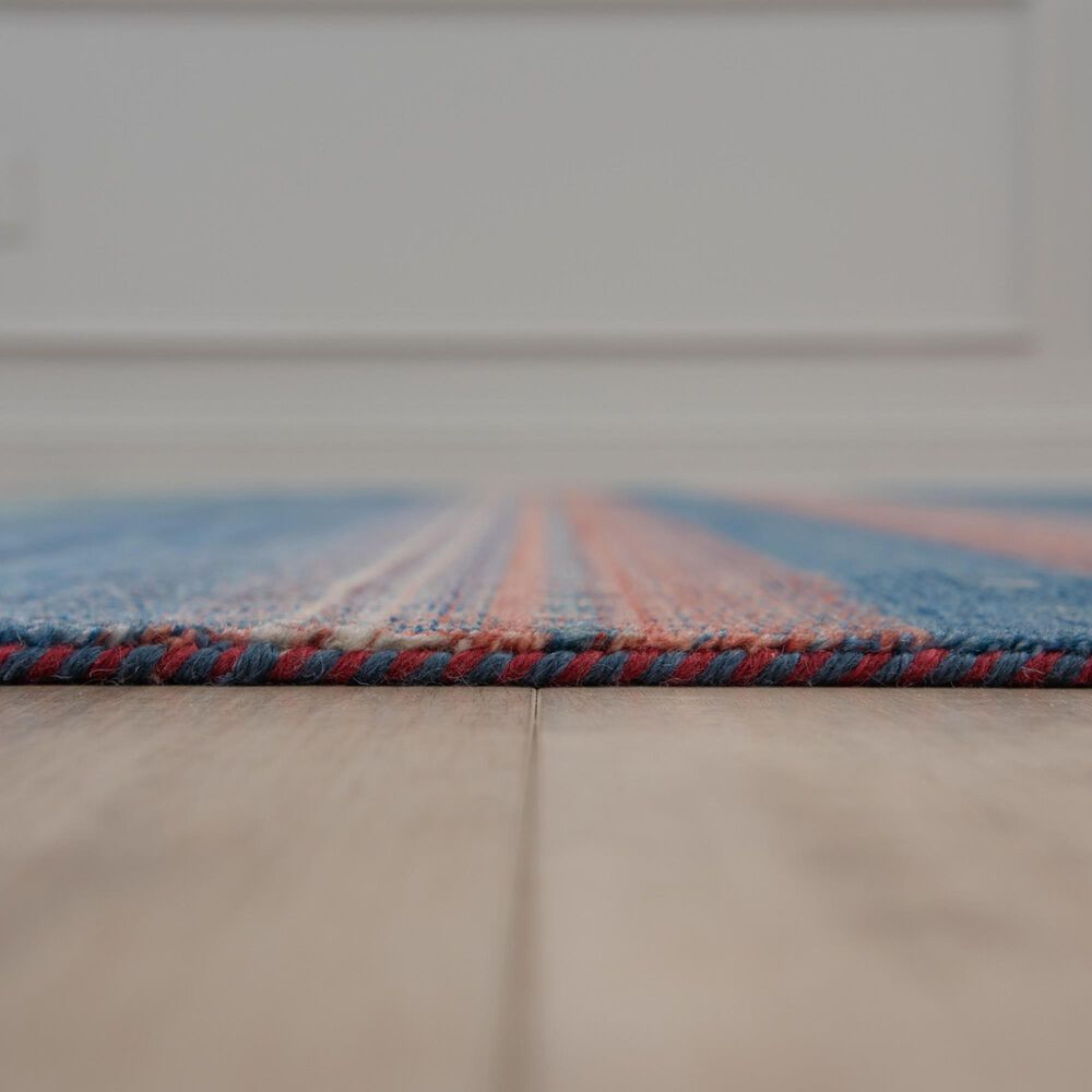 RIZZY Spectrum Dark Blue, Green, Red, Rust and Ivory 4&#39; x 6&#39; Area Rug, , large