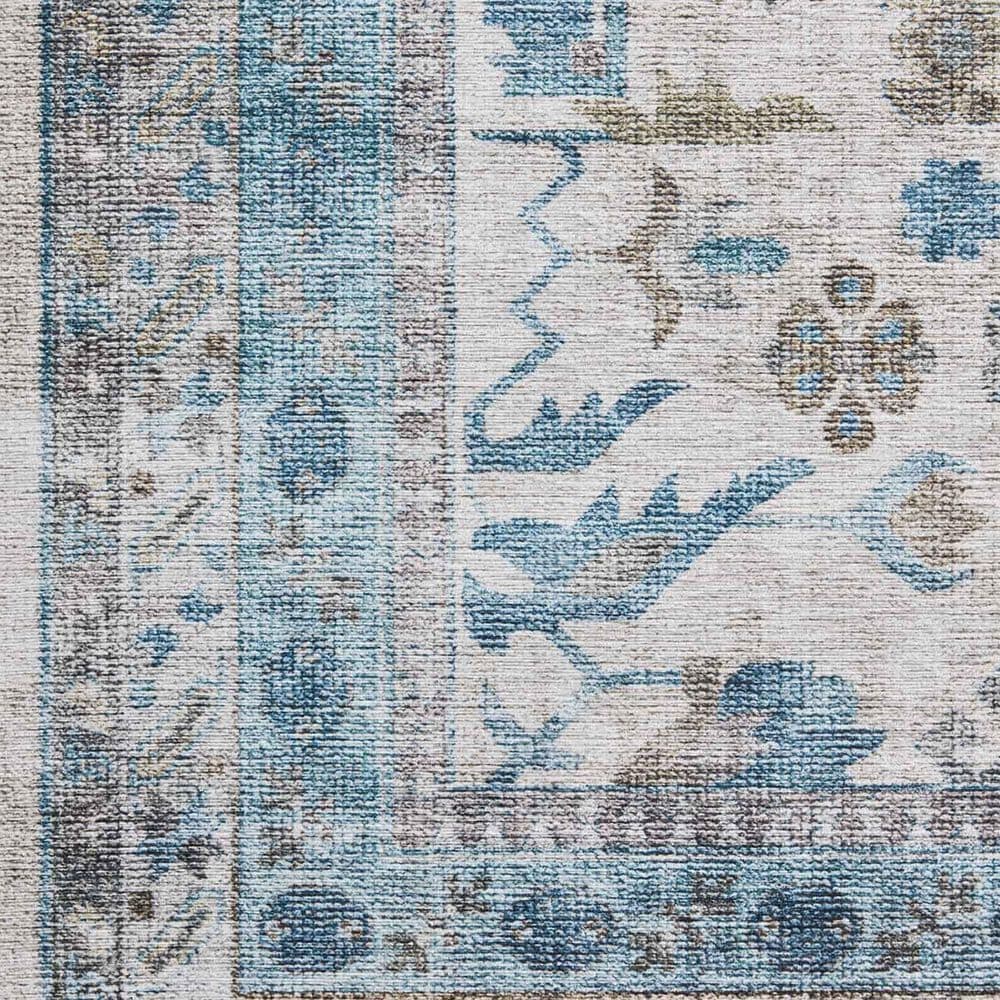 Loloi II Heidi  2&#39; x 5&#39; Ivory and Ocean Area Rug, , large