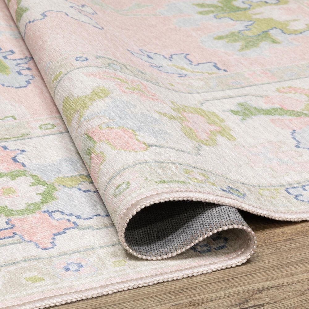 ROW by Oriental Weavers Addison Pink and Green 3'3" x 5' Area Rug, , large