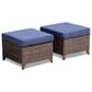 Sunwell Garden 6-Piece Patio Chat Set with Side Table in Navy, , large