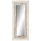 Maple and Jade 59" x 26" Wood Wall Mirror in Distressed White, Gray and Brown, , large
