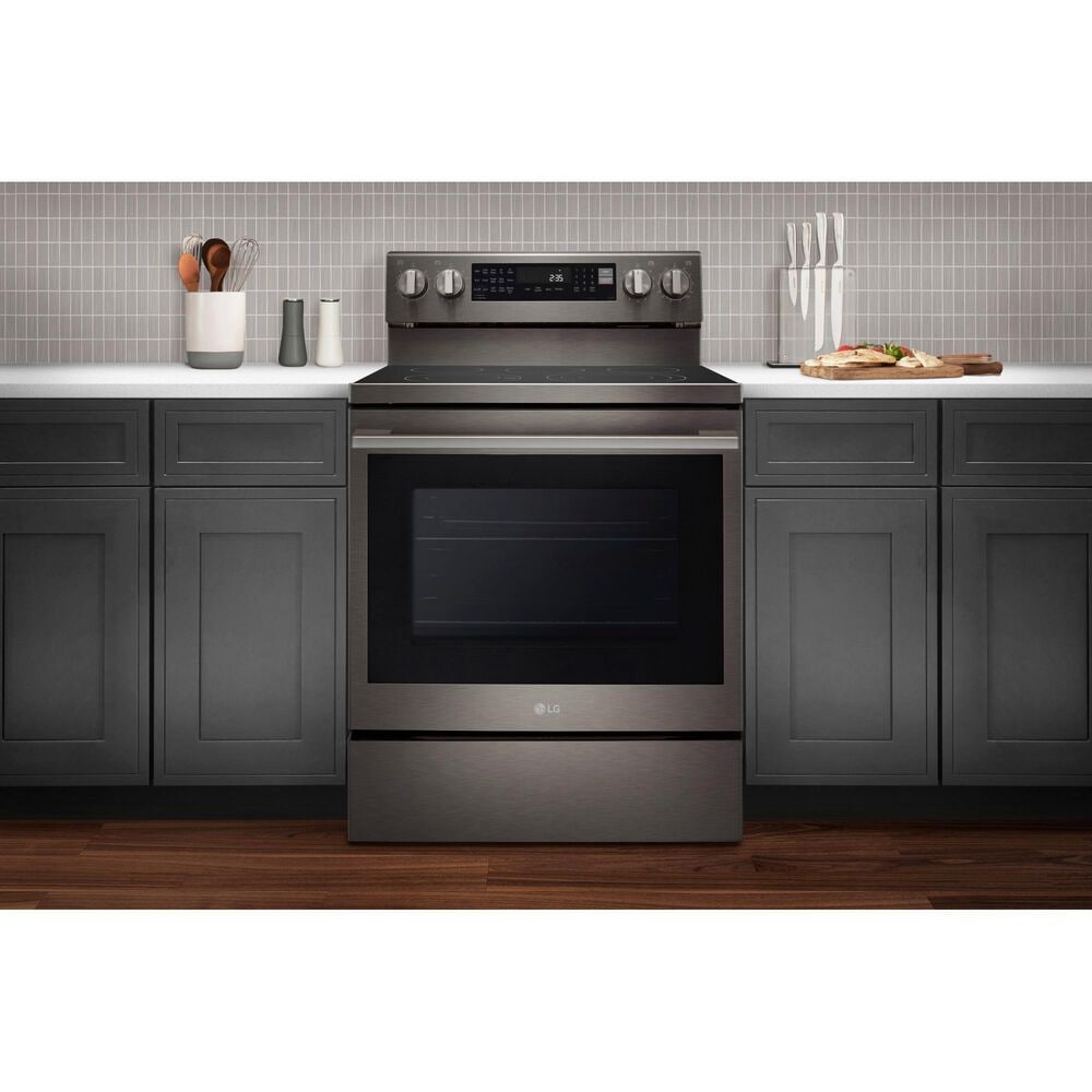 LG 6.3 Cu. Ft. Freestanding Electric Range in PrintProof Black Stainless Steel, , large