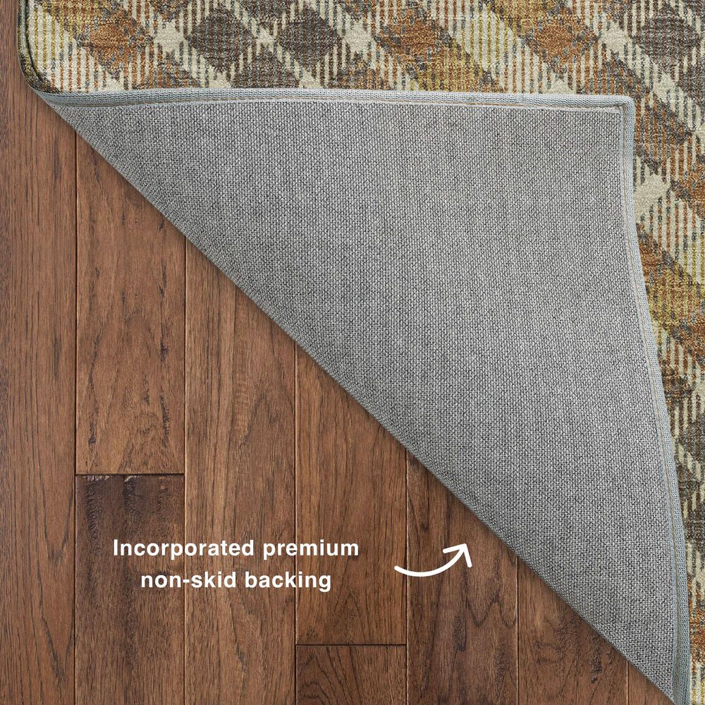 Dalyn Rug Company Soft Essentials Plaid Earth 8' Round Indoor/Outdoor Area Rug, , large