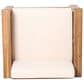 Hearth and Haven Outdoor Acacia Wood Club Chair with Beige Cushions in Teak, , large