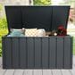 HOMLUX 120-Gallon Outdoor Storage Deck Box in Dark Gray, , large