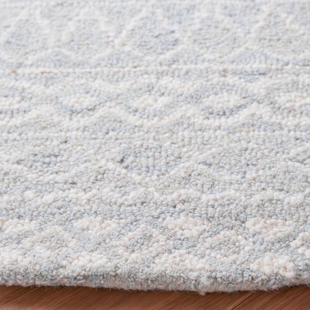 Safavieh Micro-Loop 5&#39; Round Aqua and Ivory Area Rug, , large