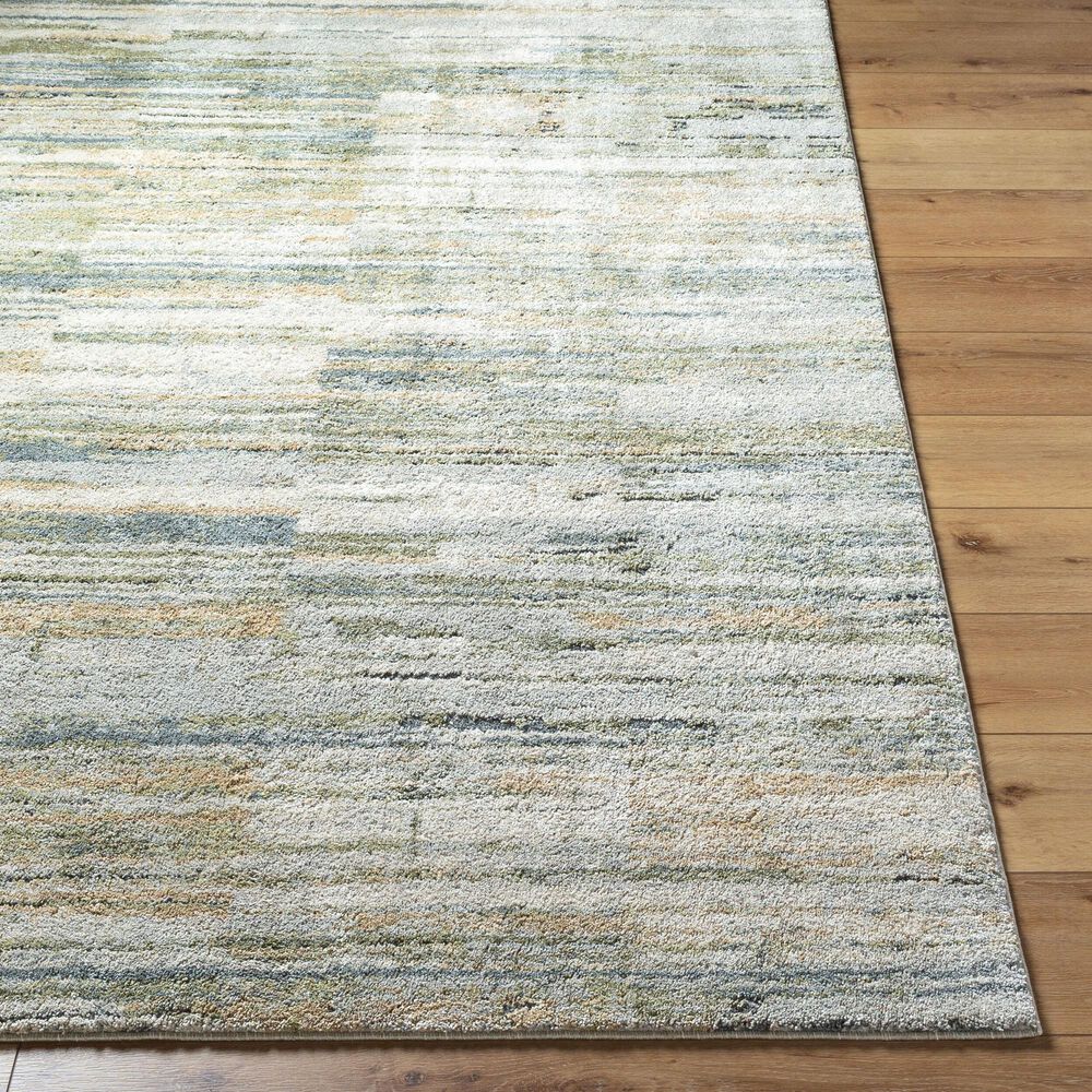 Surya Avellino 2&#39; x 2&#39;11&quot; Light Gray, Light Beige, Olive, Light Olive, Gray, Tan and Deep Teal Area Rug, , large