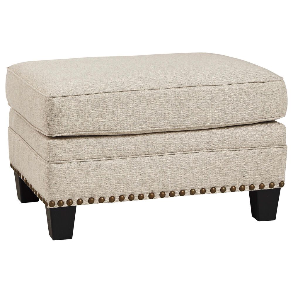 Ashley Claredon Ottoman in Linen, , large