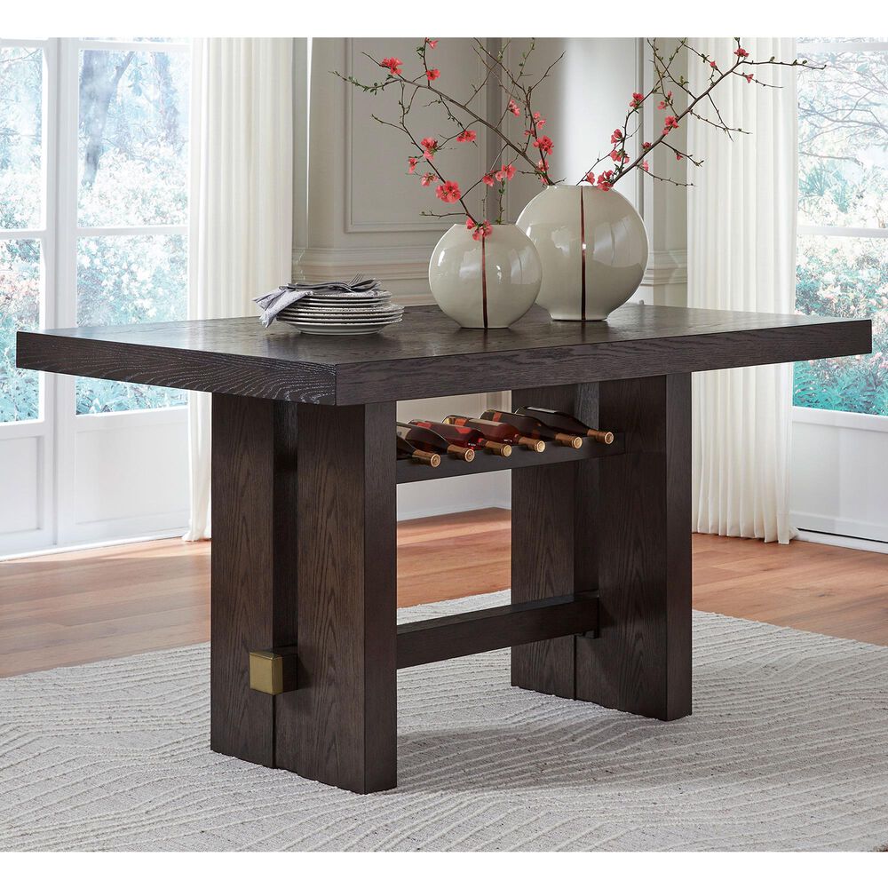 Millenium Burkhaus Rectangular Counter Dining Table in Brown Oak - Table Only, , large