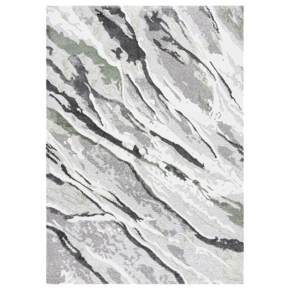 Safavieh Century CTY324F 9" x 12" Grey and Green Area Rug, , large