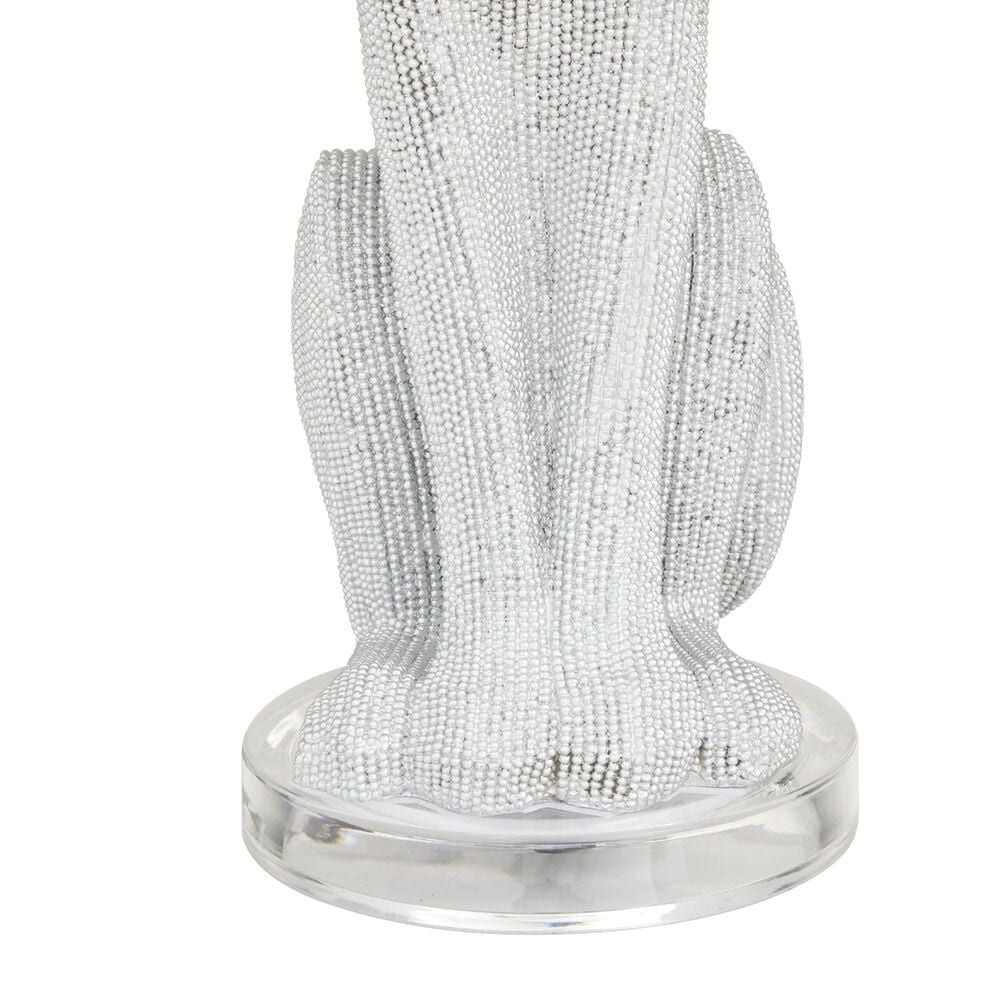 Maple and Jade Polystone Glam Table Lamp in White, , large