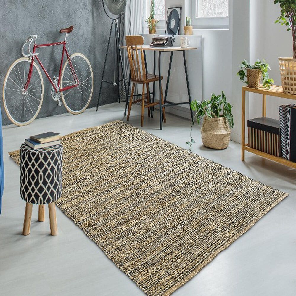 L&amp;R Resources Natural Fiber 5&#39; x 7&#39;9&quot; Gray Area Rug, , large