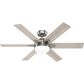 Hunter Georgetown 52" Ceiling Fan with LED Light in Brushed Nickel, , large