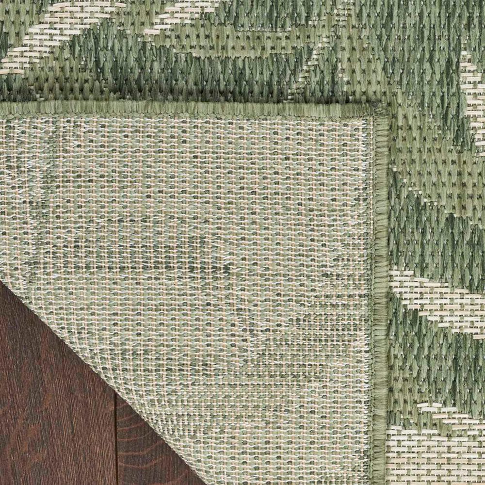Nourison Garden Oasis GOA01 Green and Ivory 5&#39; x 7&#39; Indoor/Outdoor Area Rug, , large