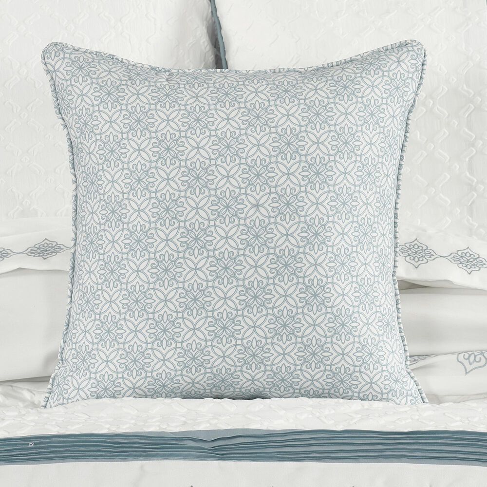 Royal Court Trilogy 16&quot; Square Throw Pillow in Blue and White, , large