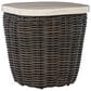 Ashley Kimora Patio Square End Table in Beige and Dark Brown - Table Only, , large