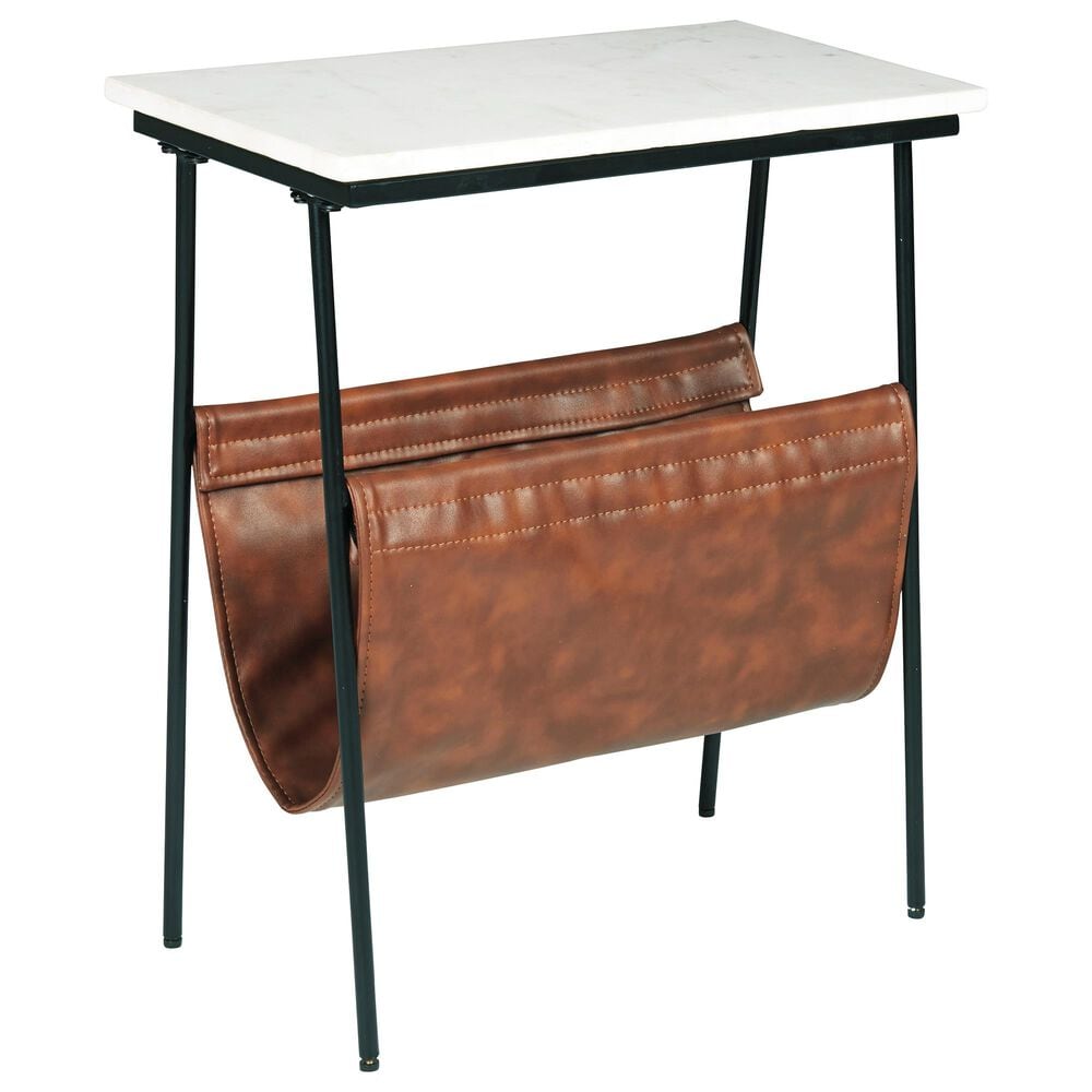 Ashley Etanbury Accent Table in Brown/Black/White, , large