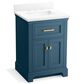 Kohler Charlemont 24" Single Bathroom Vanity in Tidal Blue with 3 cm White Quartz Top and Rectangular Sink, , large