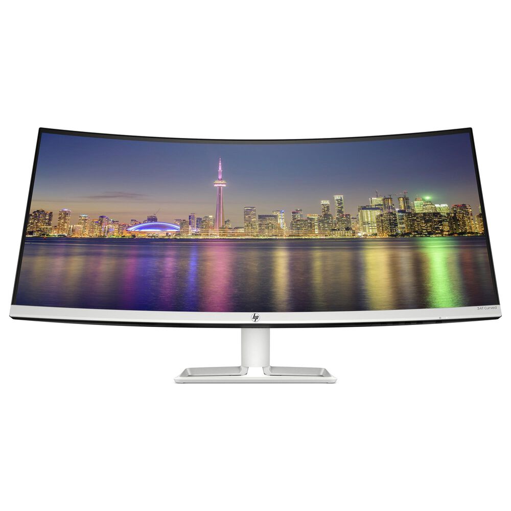 HP 34" Class IPS LED Curved HD Monitor in Black and Silver, , large