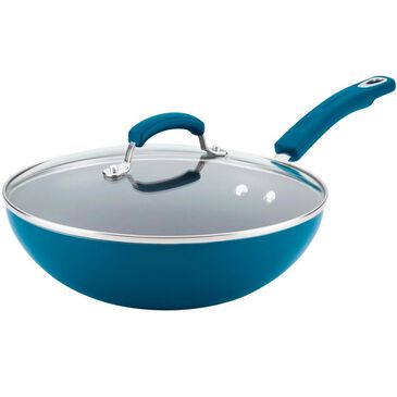 Rachael Ray 11" Covered Stir Fry in Blue, , large