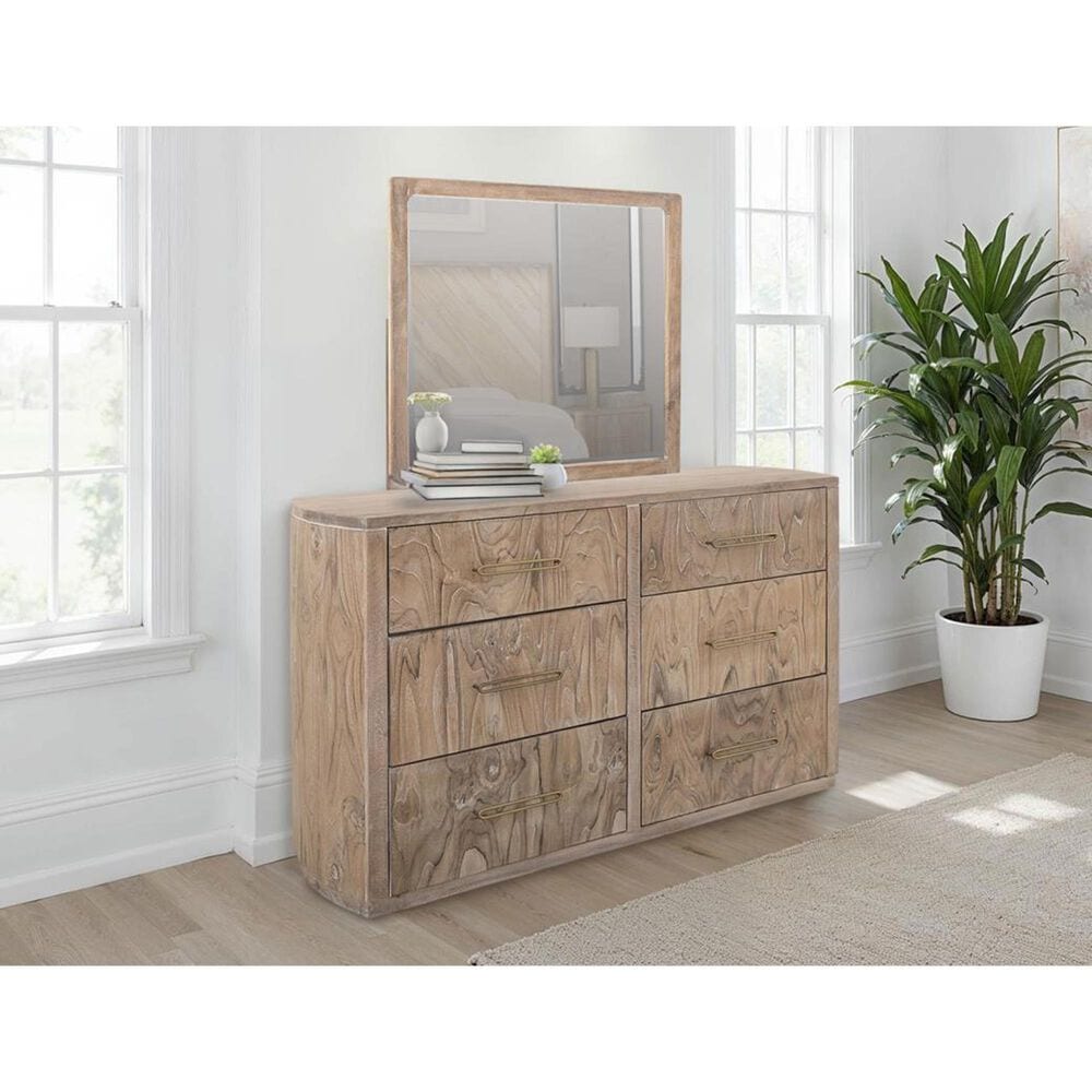 Fallridge Balam Dresser Mirror in Stained White, , large