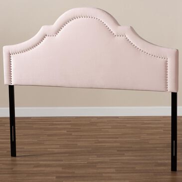 Baxton Studio Rita Queen Headboard in Pink, , large