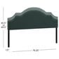 The Monday Company Cynthia Upholstered King Adjustable Headboard with Nickel Nail Heads in Green Velvet, , large