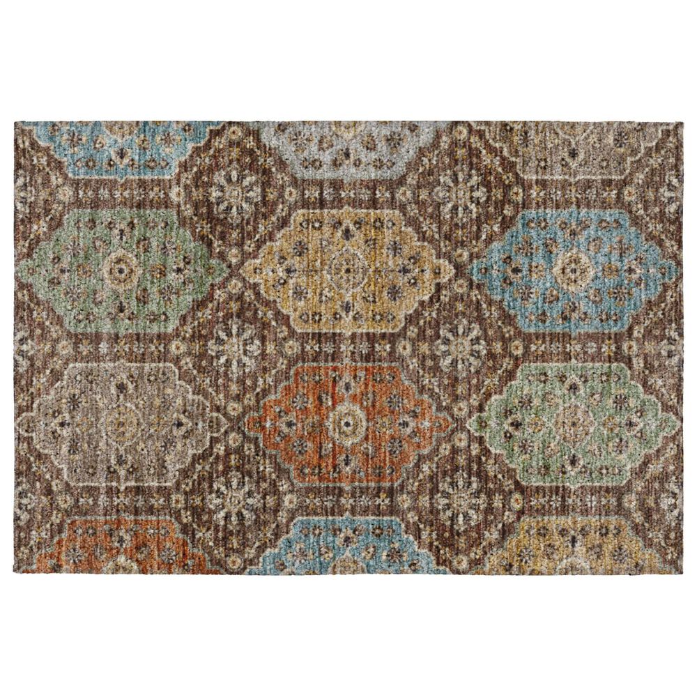 Dalyn Rug Company Silk Road Chocolate, Ivory, Gold, Copper, Gray, Taupe and Blue 2"6" x 3"10" Area Rug, , large