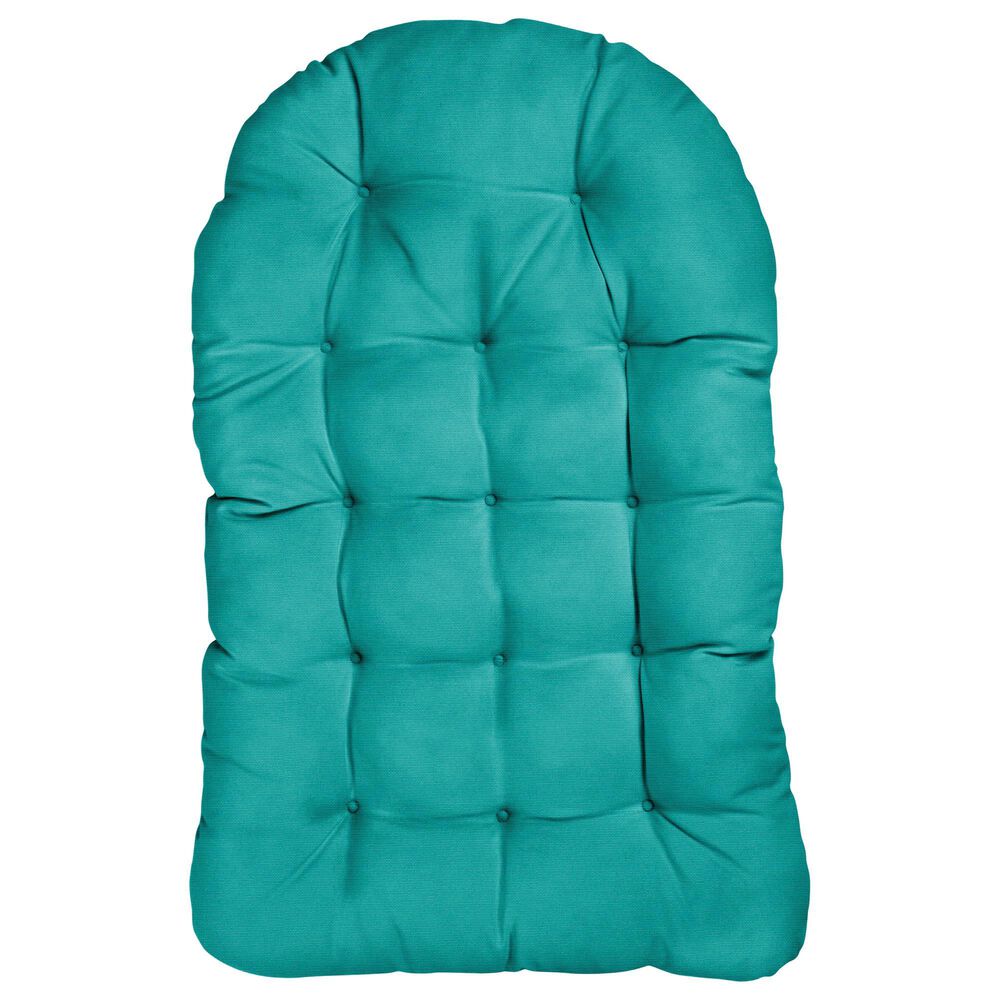 Sorra Home Poly Solid 44" Egg Chair Cushion in Atlantis, , large