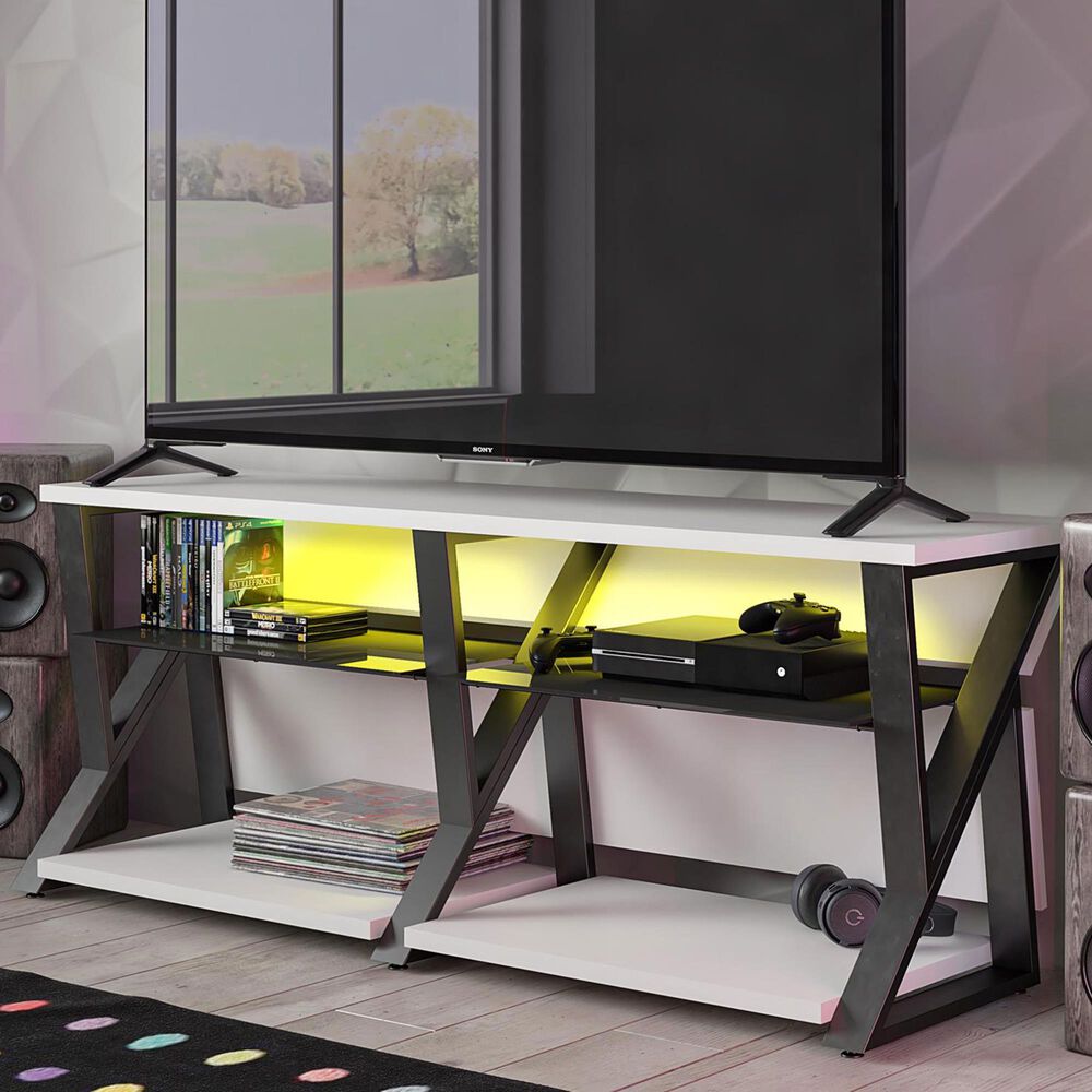 DHP Genesis TV Stand in White, , large