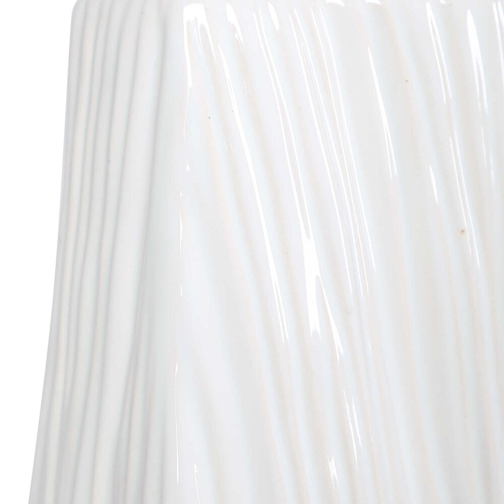 Uttermost Sycamore Table Lamp in White and Brushed Nickel, , large