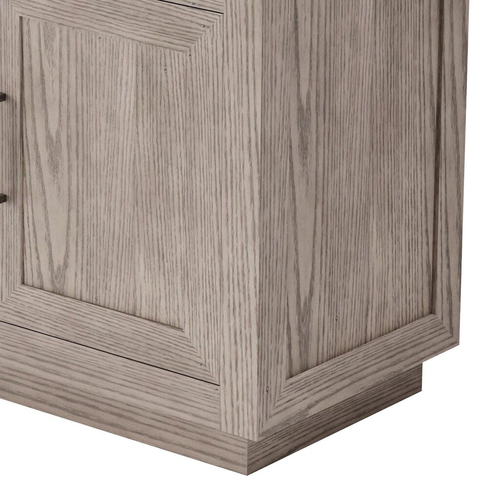 Lexora Home Abbey 36" Single Bathroom Vanity in Grey Oak with 2 cm White Carrara Marble Top and Rectangular Sink, , large