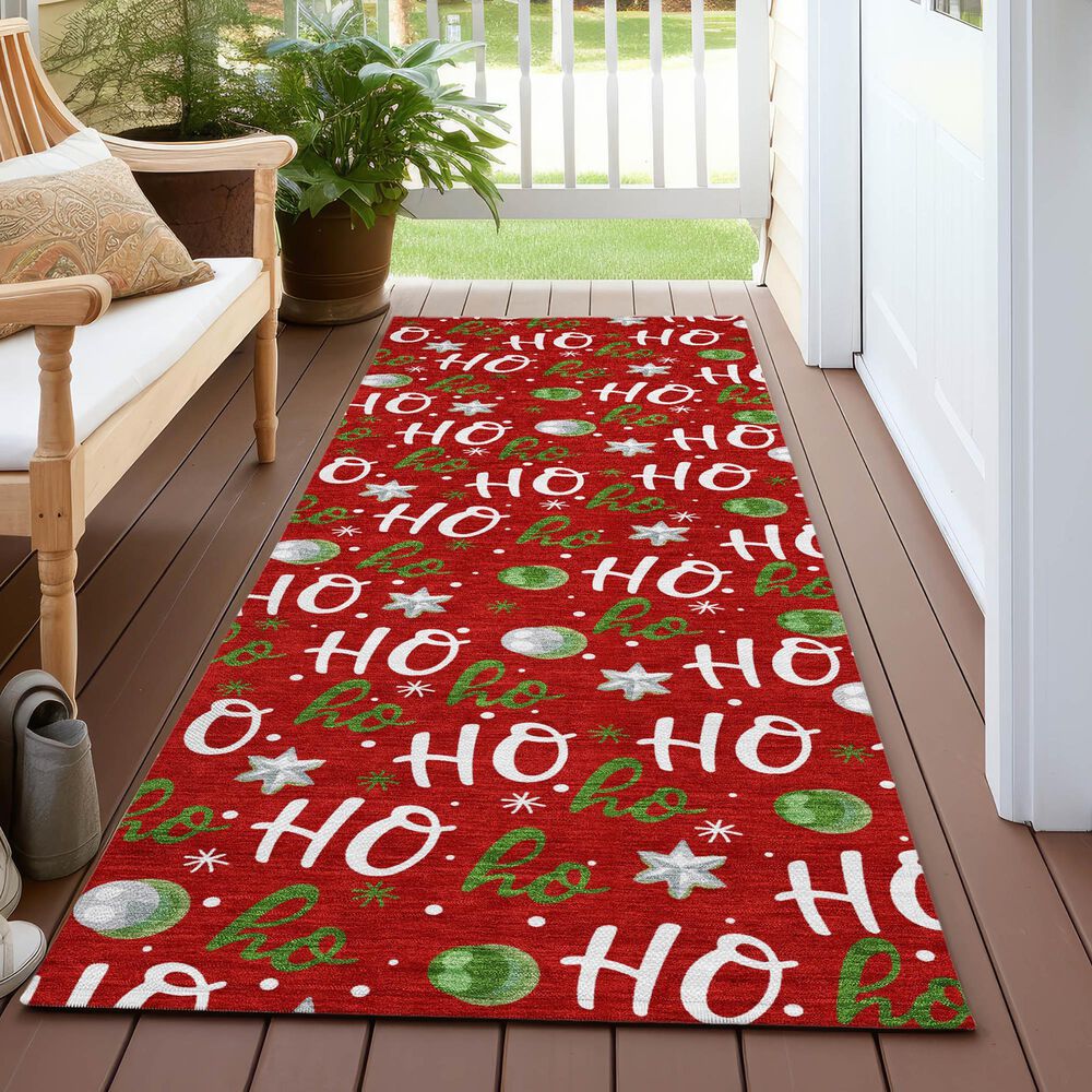 Dalyn Rug Company Wonderland WN18 2&#39;3&quot; x 7&#39;6&quot; Red Indoor/Outdoor Runner, , large