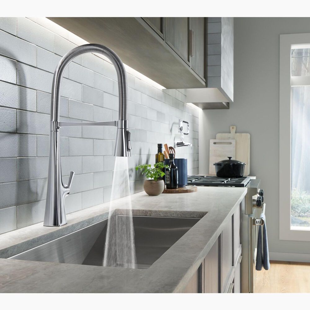 Kohler Graze Pull Down Kitchen Sink Faucet in Polished Chrome, , large