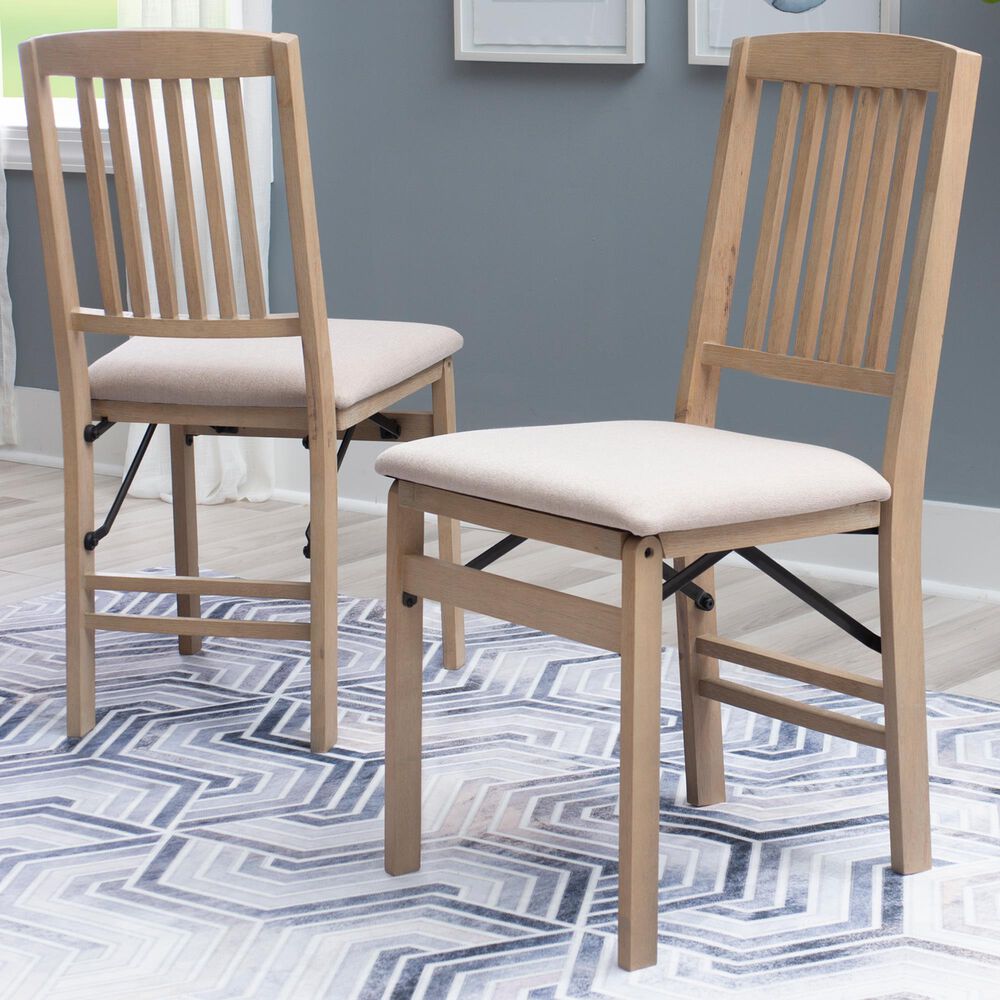Linon Home Decor Triena Mission Folding Side Chair in Grey Wash (Set of 2), , large